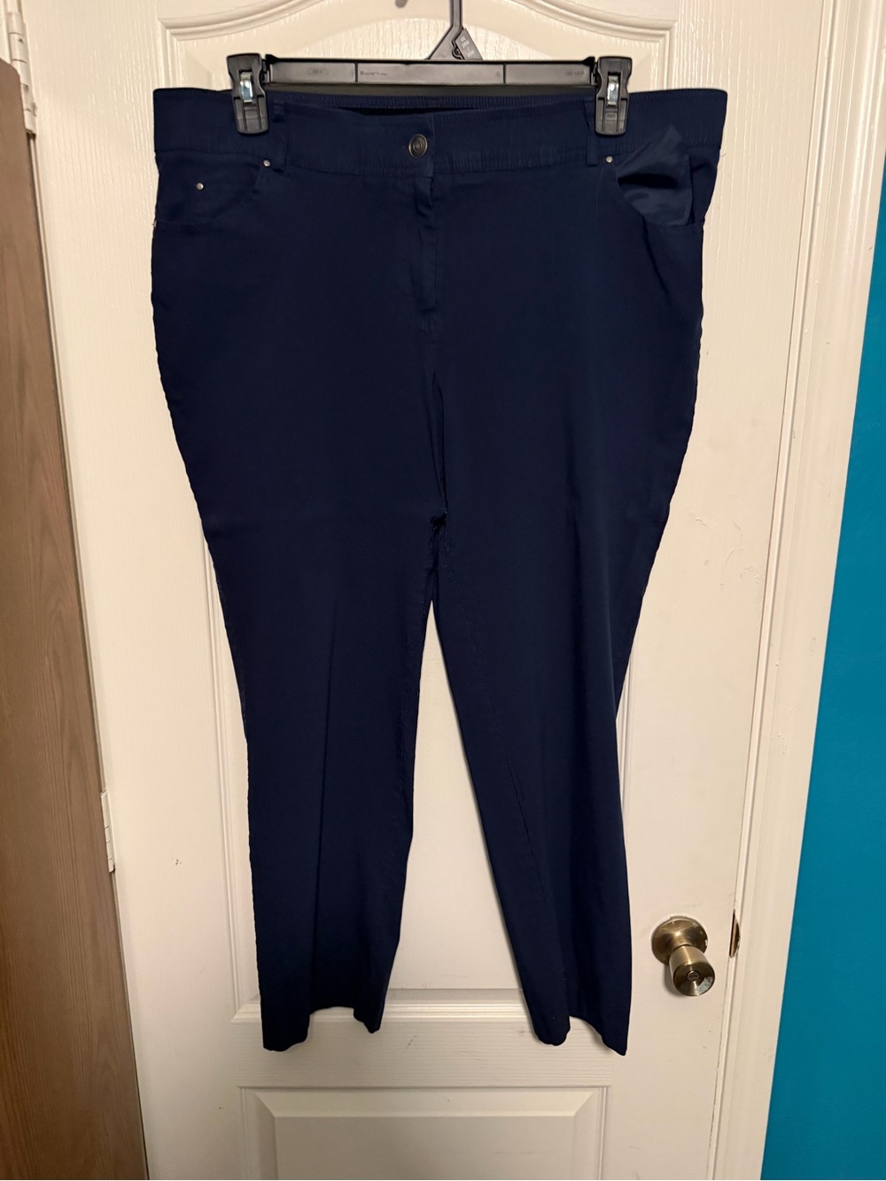 89th & Madison Navy Blue Straight-Leg Pants